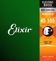 Elixir 14077 Nickel Plated Steel Bass Strings with NANOWEB. Long Scale Medium 50-105