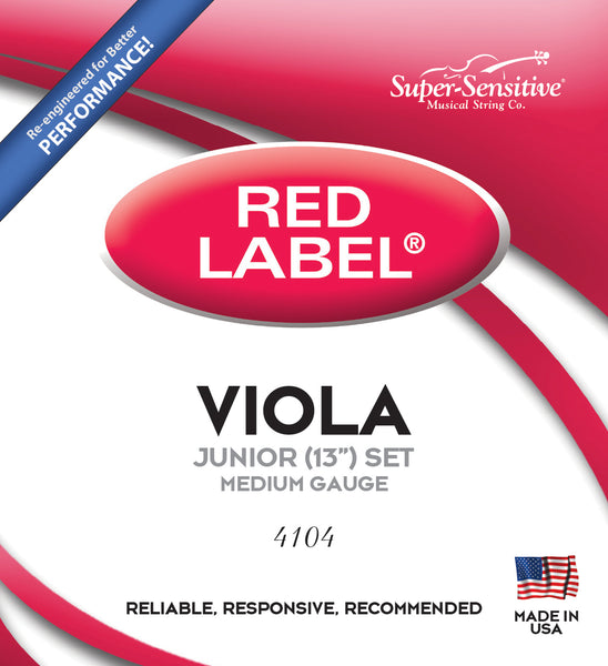 Supersensitive 4104 Red Label Viola. Nickel 13" Medium Gauge