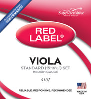 Supersensitive 4107 Red Label Viola. Nickel 15-16" Medium Gauge