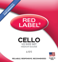 Supersensitive 6104 Red Label Cello. Nickel 1/2 Medium Gauge