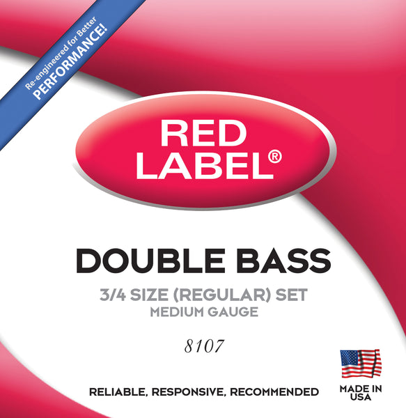 Supersensitive 8107 Red Label Bass. Nickel 3/4 Medium Gauge