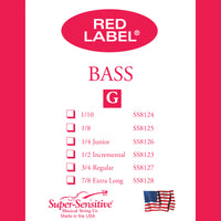 Supersensitive 8137 Red Label Bass. D String Nickel 3/4 Medium Gauge