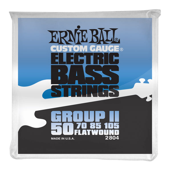 Ernie Ball P02804 Flatwound Group II Electric Bass Strings. 50-105