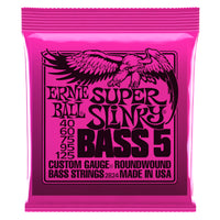 Ernie Ball P02824 Super Slinky (5 String) Nickel Wound Electric Bass Strings. 40-125