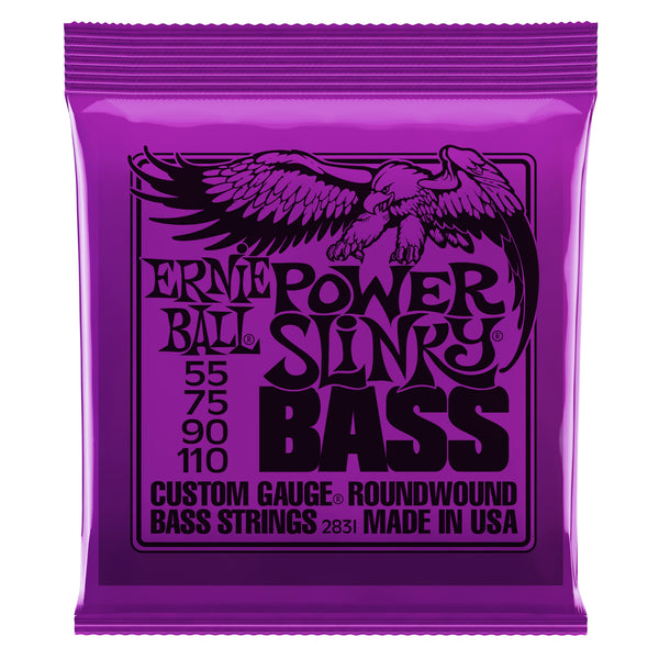 Ernie Ball P02831 Power Slinky Nickel Wound Electric Bass Strings. 55-110