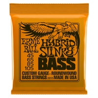 Ernie Ball P02833 Hybrid Slinky Nickel Wound Electric Bass Strings. 45-105
