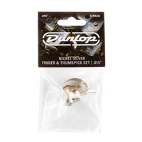 Dunlop 33P Nickel Silver Finger and Thumbpicks .015mm (5 Pack)