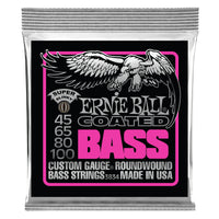 Ernie Ball P03834 Super Slinky Coated Electric Bass Strings. 45-100
