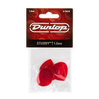 Dunlop 474P Stubby Jazz Guitar Pick 1.0mm (6 Pack)