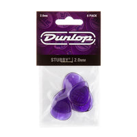 Dunlop 474P Stubby Jazz Guitar Pick 2.0mm (6 Pack)