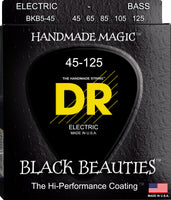 DR Strings BKB5-45 Black Beauties Colored (5 String) Bass Guitar Strings. 45-125 Black