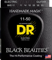 DR Strings BKE-11 Black Beauties Colored Electric Guitar. 11-50 Black