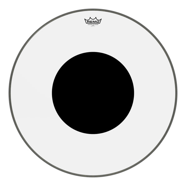 Remo CS-1326-10 Controlled Sound Clear Black Dot Bass Drumhead Top Black Dot. 26"