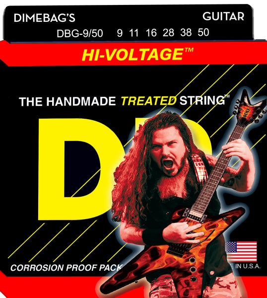 DR Strings DBG-9/50 Hi-Voltage Dimebag Nickel Plated Electric Guitar Strings. 9-50