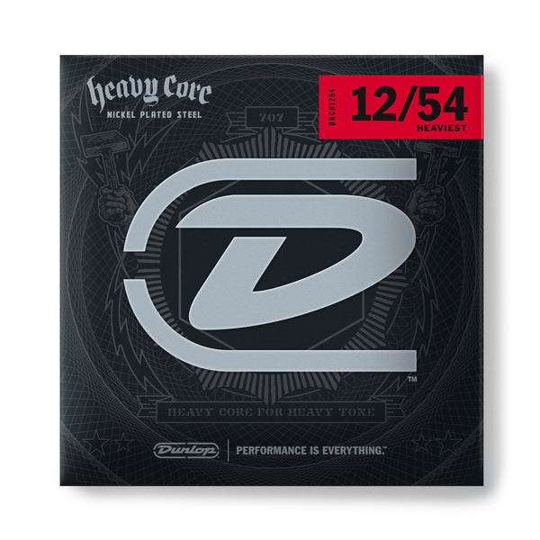 Dunlop DHCN1254 Heavy Core Electric Guitar Strings Nickel Wound. 12-54