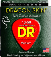DR Strings DSA-13 Dragon Skin Coated Acoustic Guitar. 13-56