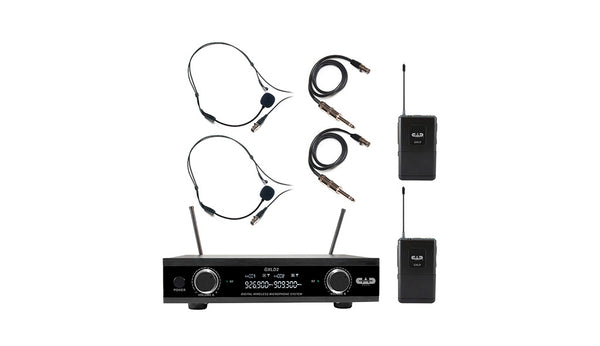 CAD Audio GXLD2BBAH Dual Channel Dual Bodypack Wireless Microphone System. AH Frequency