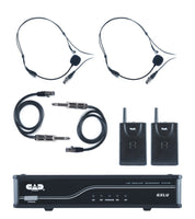 CAD Audio GXLUBBK Dual Bodypack Microphone Wireless System. K Frequency