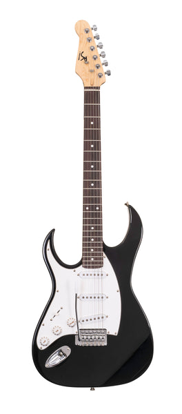 J Reynolds JR6LB Left-Handed Electric Guitar. Black
