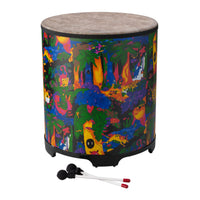 Remo KD-5218-01 Kids Percussion Gathering Drum Fabric Rain Forest. 18"
