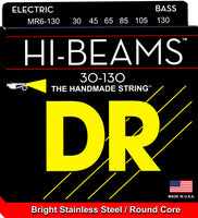 DR Strings MR6-130 Hi-Beam Stainless Steel Bass Strings. (6 String) Medium to Heavy 30-130