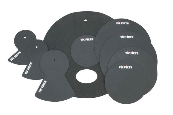 Vic Firth MUTEPP4 Drum and Cymbal Mute Prepack. 10" 12" 14" (2) 22" Hit Hat and Cymbal (2)