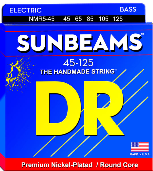 DR Strings NMR5-45 Sunbeams Nickel Plated Bass Strings (5 String). 45-125