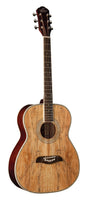 Oscar Schmidt OF2SM-R Folk Acoustic Guitar. Spalted Maple