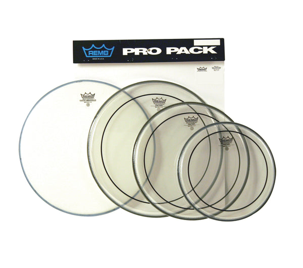 Remo PP-0320-PS Pro Pack Clear Pinstripe Tom Heads. 12" 13" 14" and 16"