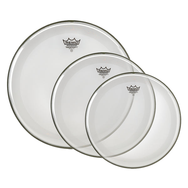 Remo PP-0990-P4 Pro Pack Powerstroke Clear Heads. 12" 13" 16"
