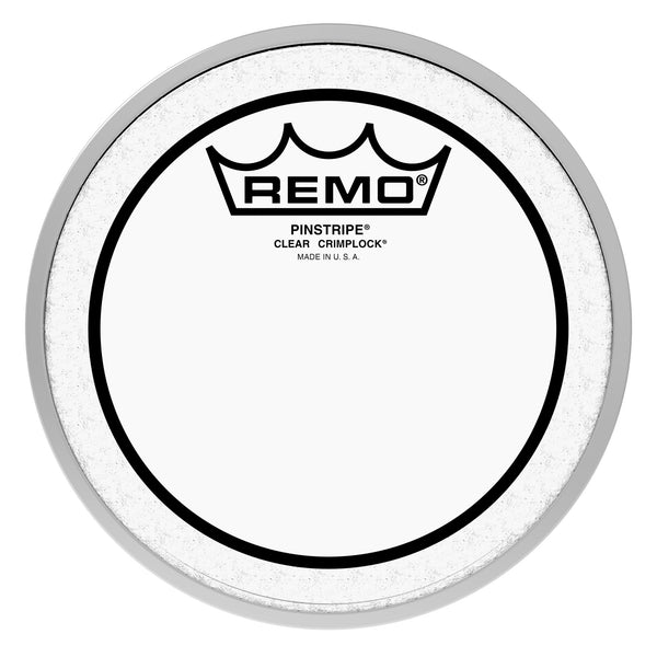 Remo PS-0306-MP Pinstripe Clear Crimplock Tenor Drumhead. 6"