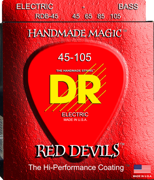 DR Strings RDB5-45 Red Devils Nickel Plated Steel Bass Strings (5 String). 45-125