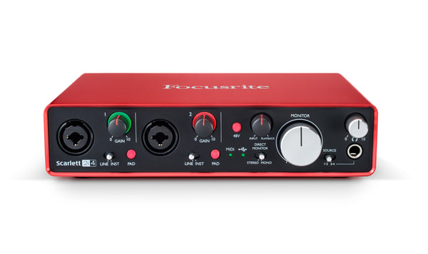 Focusrite Scarlett 2i4 USB 2 in 4 out Audio Interface