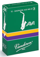 Vandoren SR263 Alto Saxophone Java Reeds Strength #3. (Box of 10)