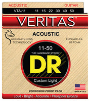 DR Strings VTA-11 Veritas Phosphor Bronze Acoustic Guitar Strings. 11-50