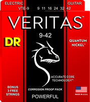 DR Strings VTE-9 Veritas Nickel Wraped Round Core Electric Guitar Strings. 9-42